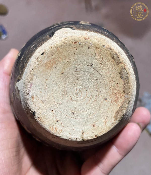 古玩陶瓷吉州窯玳瑁斑紋罐真品鑒賞圖