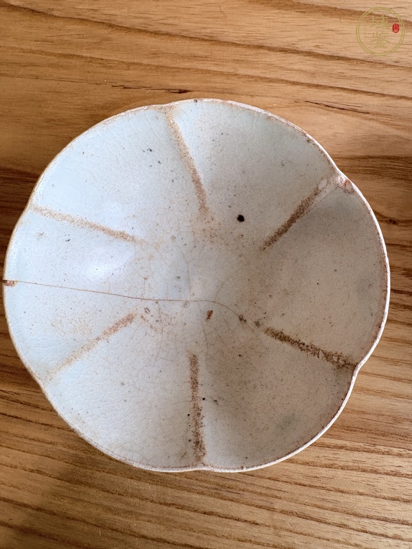 古玩陶瓷青白釉葵口盞真品鑒賞圖