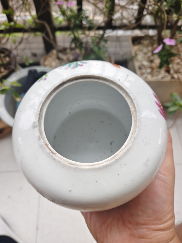 古玩陶瓷粉彩花鳥圍棋罐拍賣，當(dāng)前價格500元