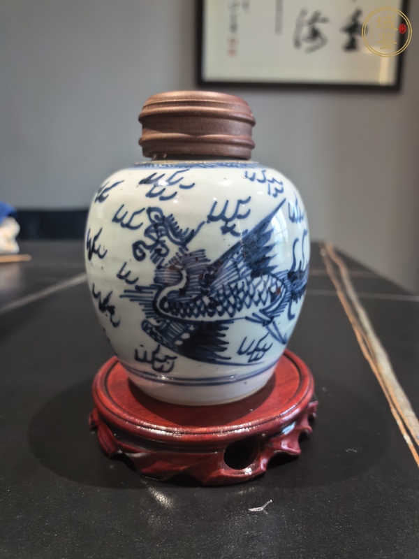 古玩陶瓷青花鳳紋罐真品鑒賞圖