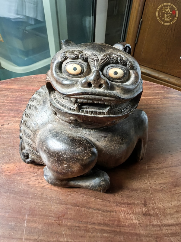 古玩雜項(xiàng)近代木雕仿古瑞獸真品鑒賞圖