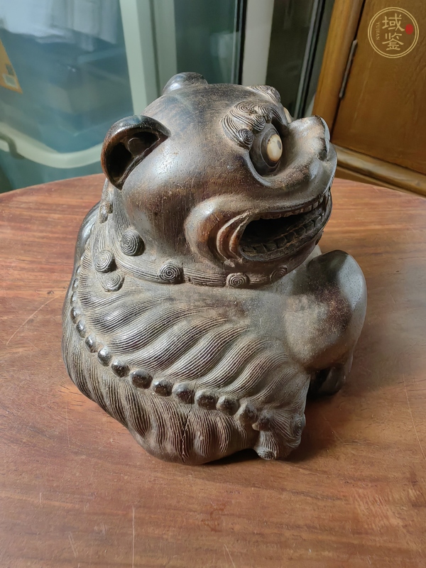 古玩雜項(xiàng)近代木雕仿古瑞獸真品鑒賞圖