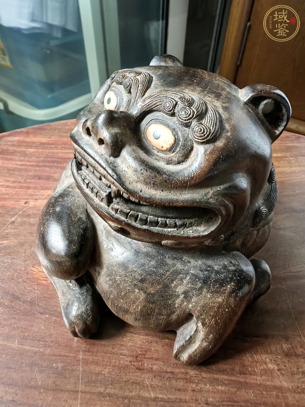 古玩雜項(xiàng)近代木雕仿古瑞獸真品鑒賞圖