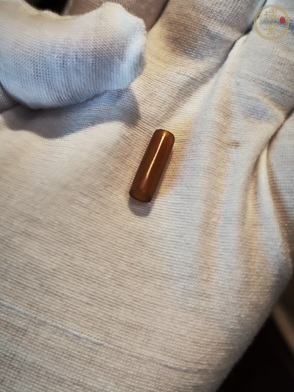 古玩玉器瑪瑙管珠真品鑒賞圖