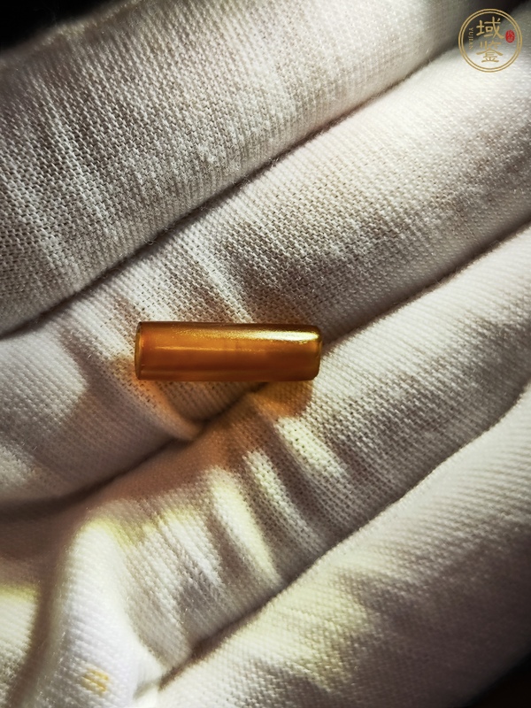 古玩玉器瑪瑙管珠真品鑒賞圖