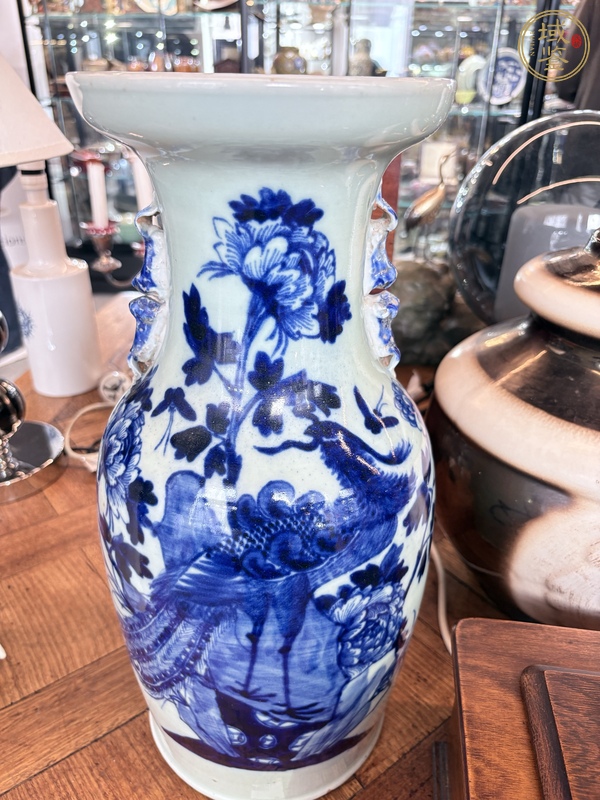 古玩花鳥紋青花瓶真品鑒賞圖
