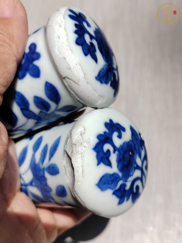 古玩青花畫軸頭真品鑒賞圖