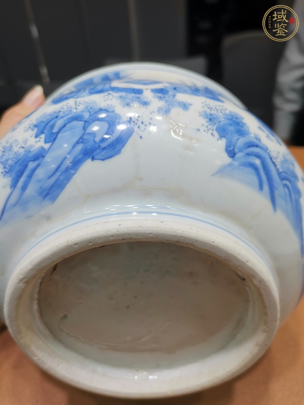 古玩陶瓷青花人物故事紋爐真品鑒賞圖