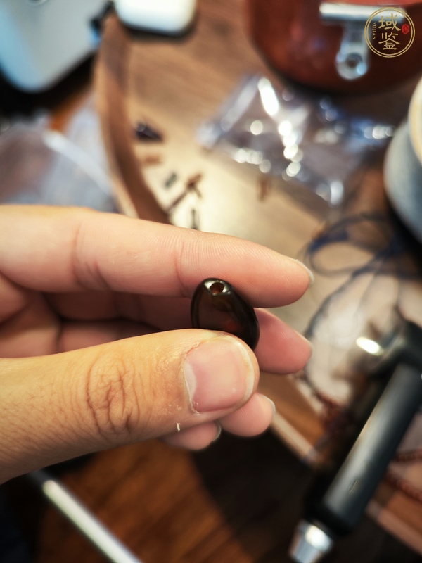 古玩玉器瑪瑙橄欖型珠真品鑒賞圖