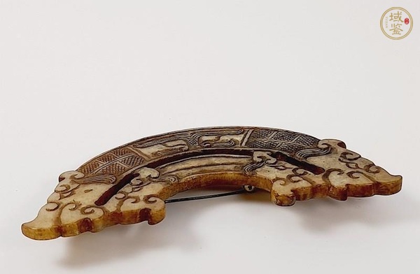 古玩玉器做舊仿古“玉璜佩”真品鑒賞圖