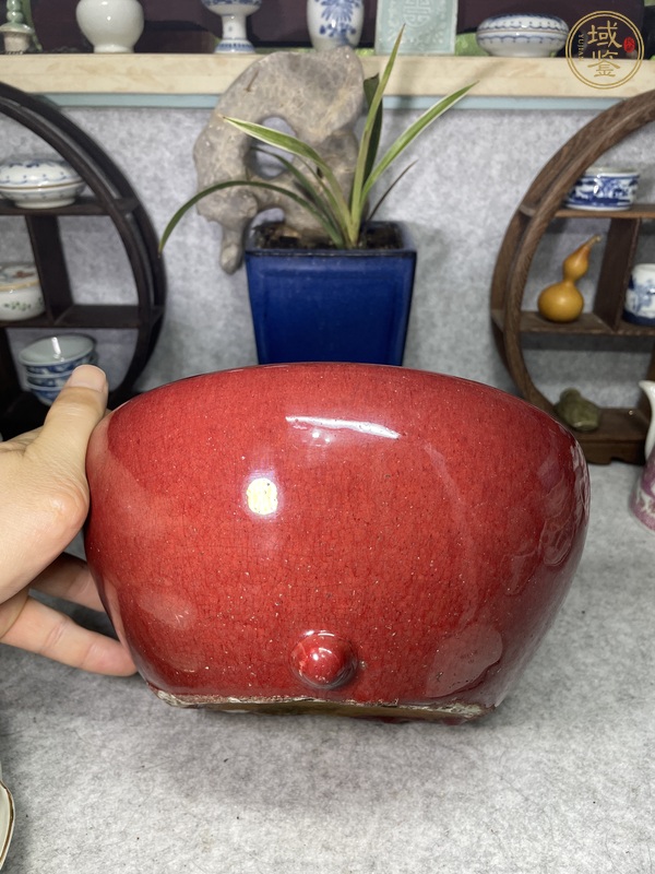 古玩陶瓷鈞紅釉香爐真品鑒賞圖