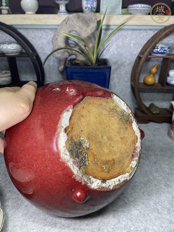 古玩陶瓷鈞紅釉香爐真品鑒賞圖