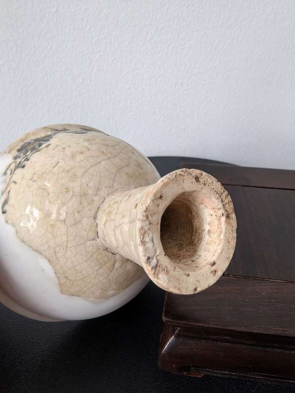 古玩陶瓷元青花人物高足杯標本修復件拍賣,當前價格8888元