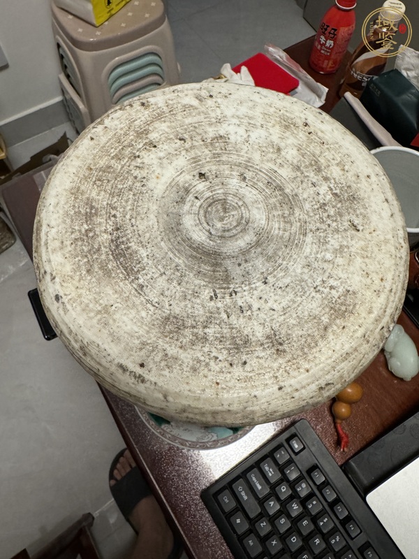 古玩陶瓷五彩人物故事紋花觚真品鑒賞圖