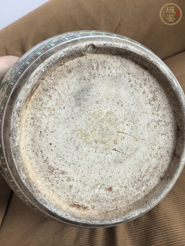 古玩陶瓷五彩卷缸真品鑒賞圖