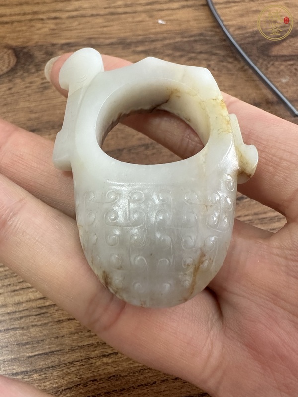 古玩玉器做舊仿古“玉韘”真品鑒賞圖