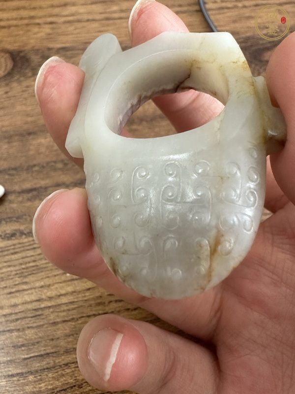 古玩玉器做舊仿古“玉韘”真品鑒賞圖