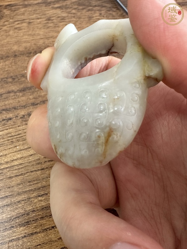 古玩玉器做舊仿古“玉韘”真品鑒賞圖