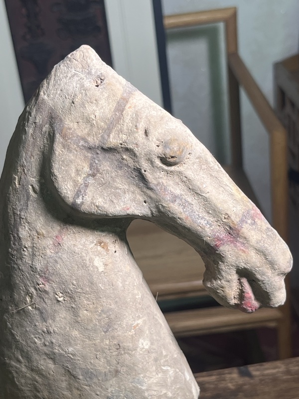 古玩陶瓷漢代馬頭拍賣，當前價格1800元