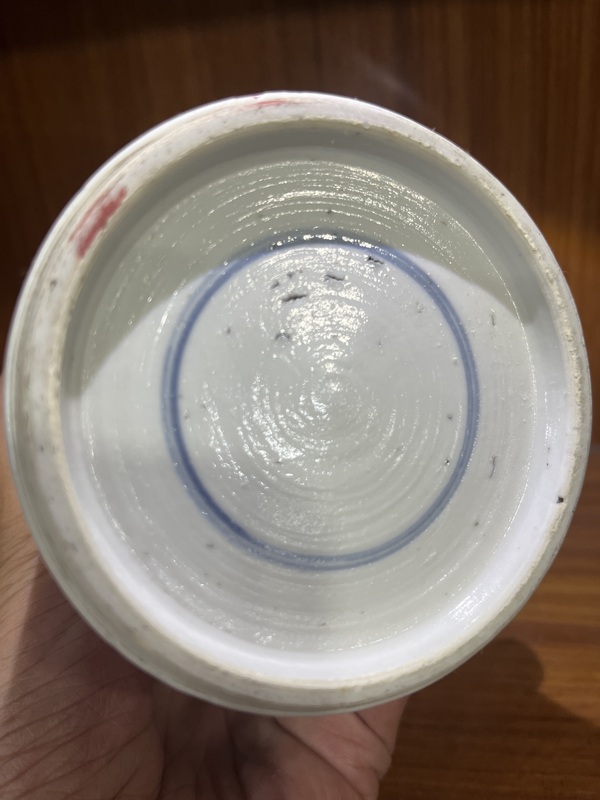 古玩陶瓷仕女紋青花束腰筆筒拍賣，當前價格35000元