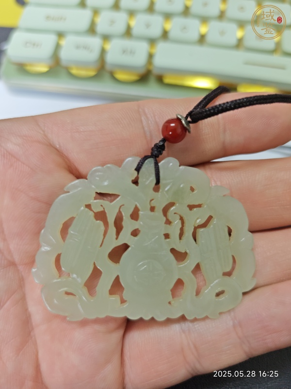 古玩玉器青白玉佩真品鑒賞圖