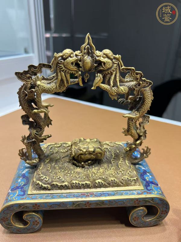 古玩景泰藍龍架真品鑒賞圖