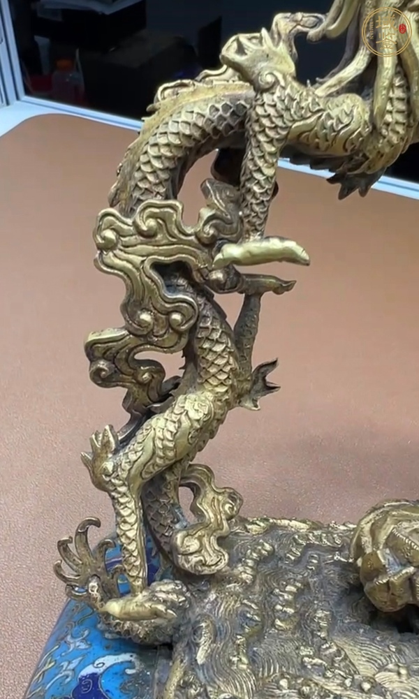 古玩銅器掐絲琺瑯工藝擺件真品鑒賞圖