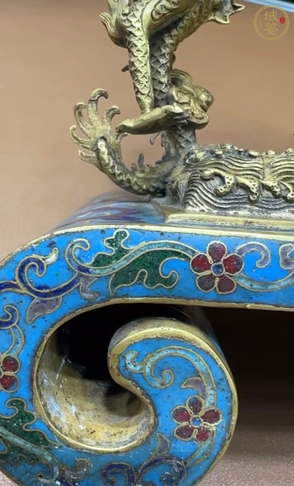古玩銅器掐絲琺瑯工藝擺件真品鑒賞圖