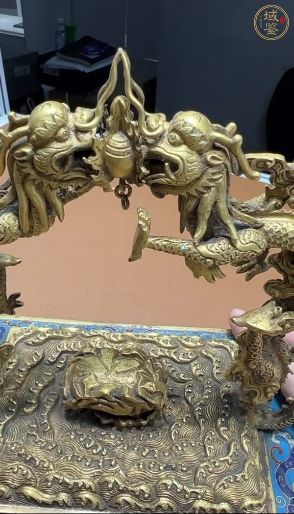 古玩銅器掐絲琺瑯工藝擺件真品鑒賞圖