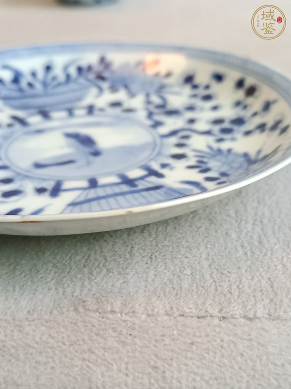 古玩陶瓷青花花卉紋杯碟真品鑒賞圖