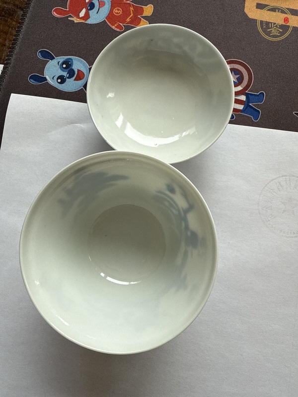 古玩陶瓷青花蓋碗真品鑒賞圖