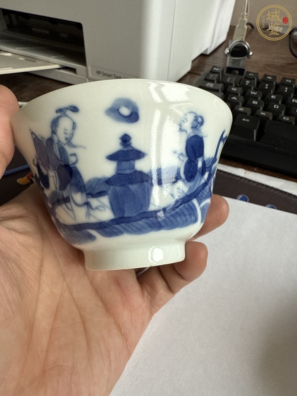 古玩陶瓷青花蓋碗真品鑒賞圖