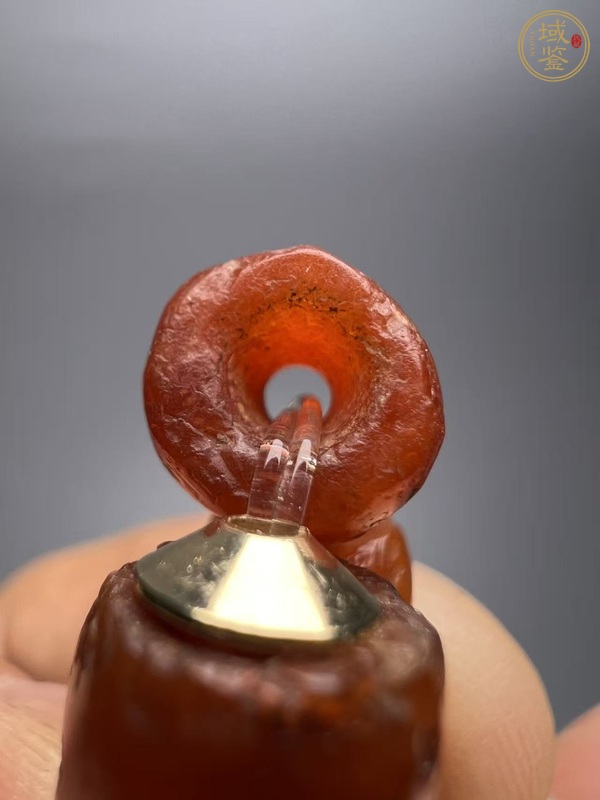 古玩玉器天然紅瑪瑙珠串真品鑒賞圖