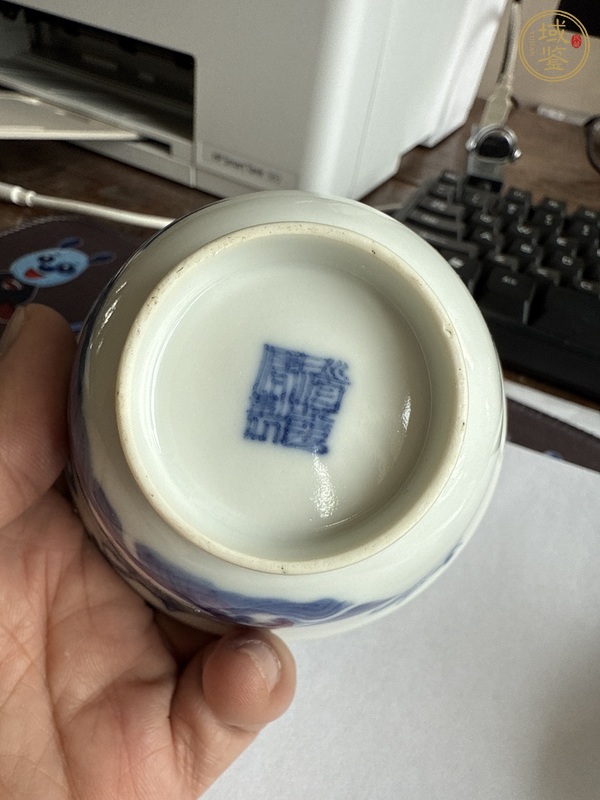 古玩陶瓷青花蓋碗真品鑒賞圖