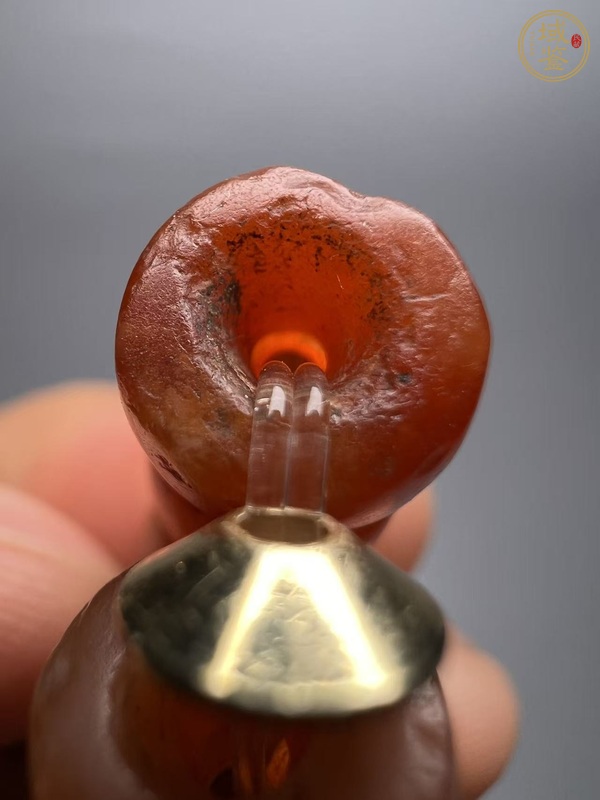 古玩玉器天然紅瑪瑙珠串真品鑒賞圖