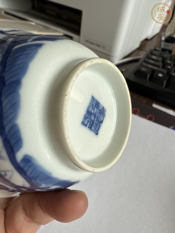 古玩陶瓷青花蓋碗真品鑒賞圖