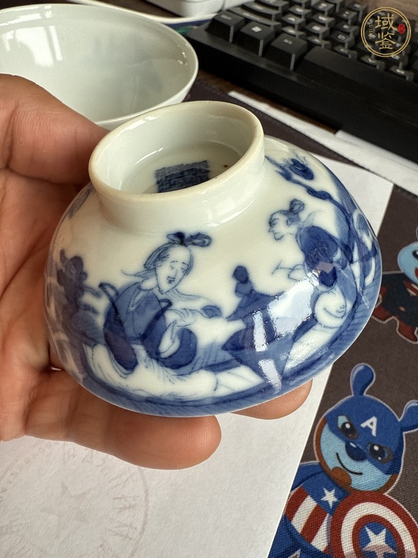 古玩陶瓷青花蓋碗真品鑒賞圖