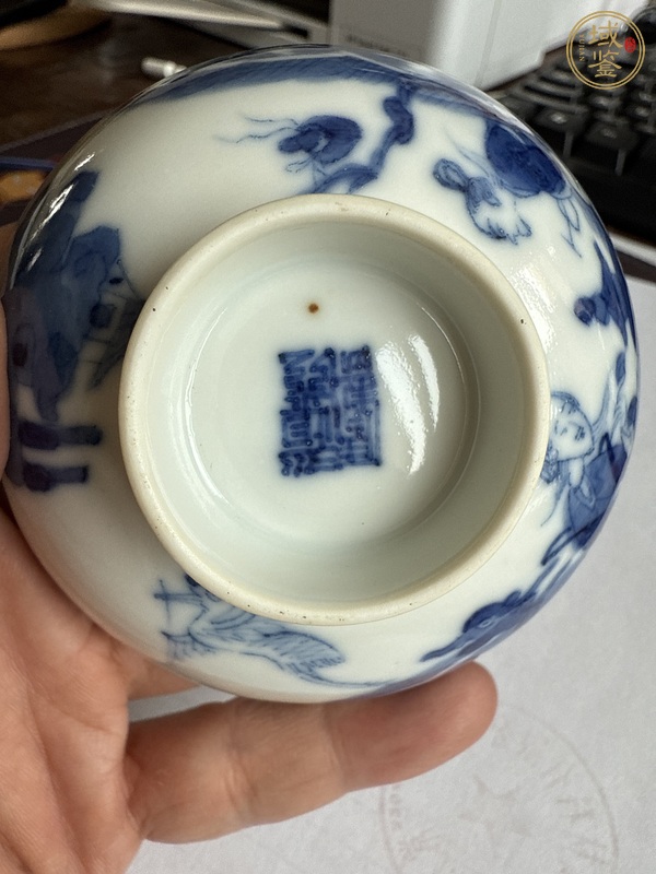 古玩陶瓷青花蓋碗真品鑒賞圖