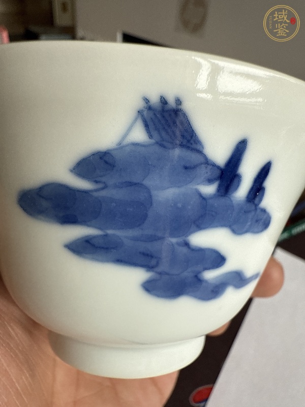 古玩陶瓷青花蓋碗真品鑒賞圖