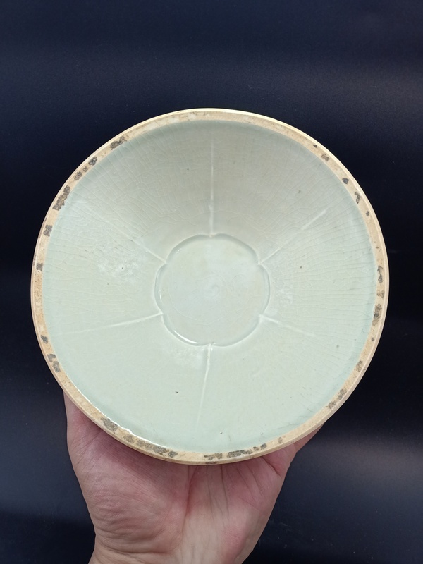 古玩轉賣【館藏級精品】南宋 青白瓷六出筋梅紋碗【頂級釉水】拍賣,當前價格1900元