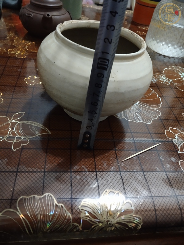 古玩陶瓷白釉褐彩罐真品鑒賞圖