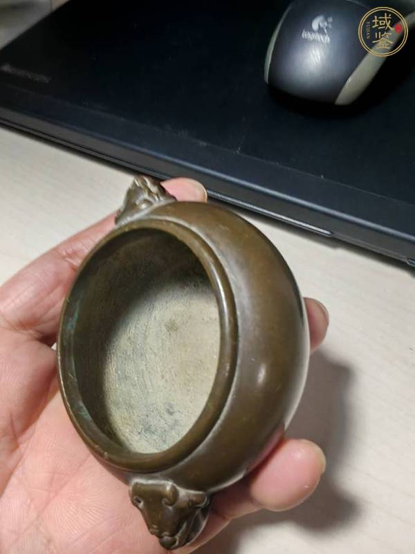 古玩銅器象耳爐真品鑒賞圖