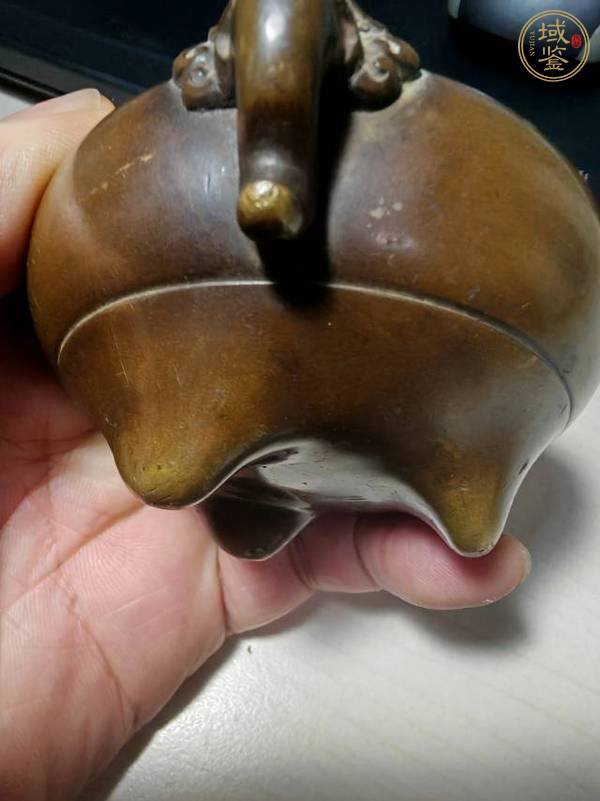 古玩銅器象耳爐真品鑒賞圖