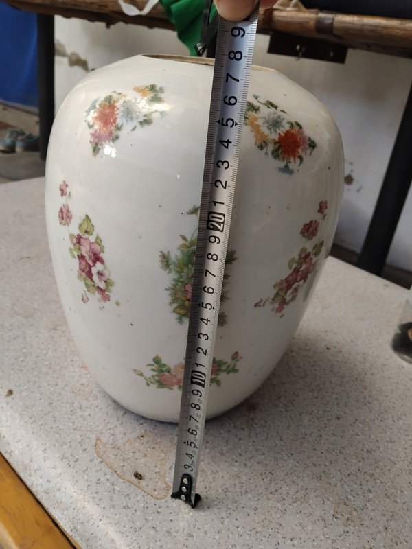 古玩陶瓷粉彩花卉紋冬瓜罐拍賣，當前價格999元