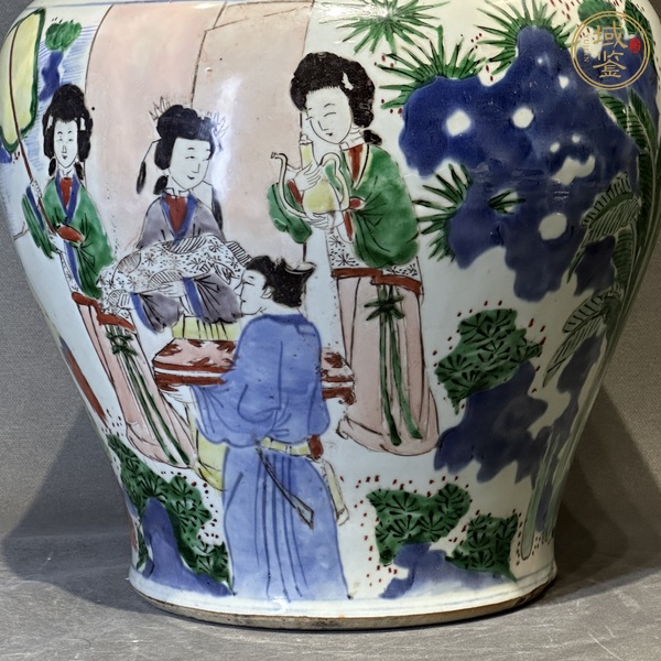 古玩陶瓷青花五彩人物故事將軍罐真品鑒賞圖