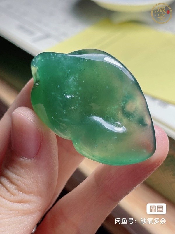 古玩玉器非洲翠(獨(dú)龍玉)隨形掛件真品鑒賞圖