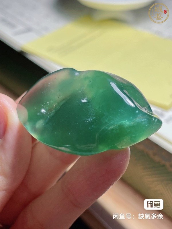 古玩玉器非洲翠(獨(dú)龍玉)隨形掛件真品鑒賞圖