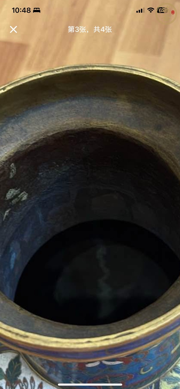 古玩銅器景泰藍(lán)瓶真品鑒賞圖
