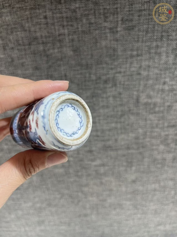古玩陶瓷青花釉里紅鼻煙壺真品鑒賞圖