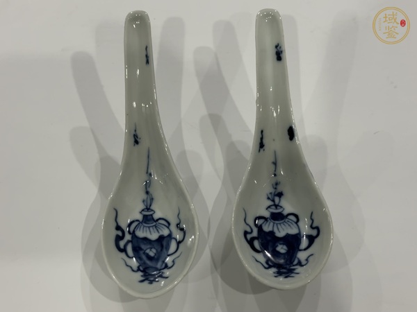 古玩陶瓷青花調(diào)羹、模糊，偏老真品鑒賞圖